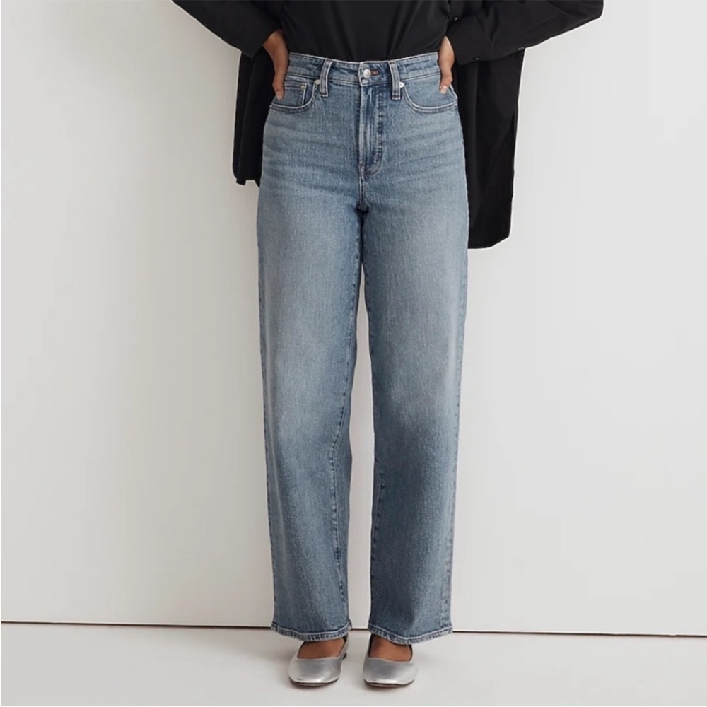 NWOT Madewell Petite Curvy Perfect Vintage Wide-Leg Jean in Heathcote Wash